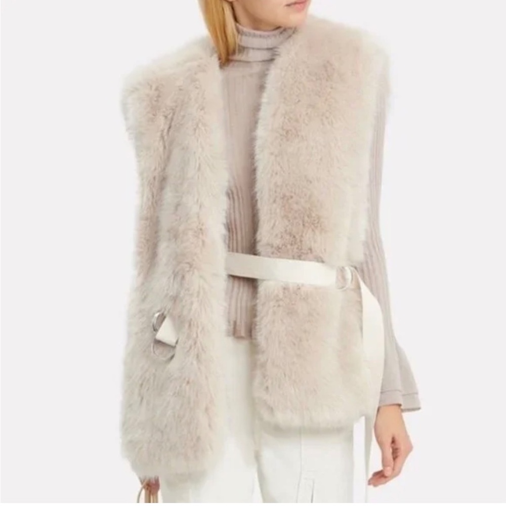 Helmut Lang Faux Fur Vest – Après Ski Chic – One Size